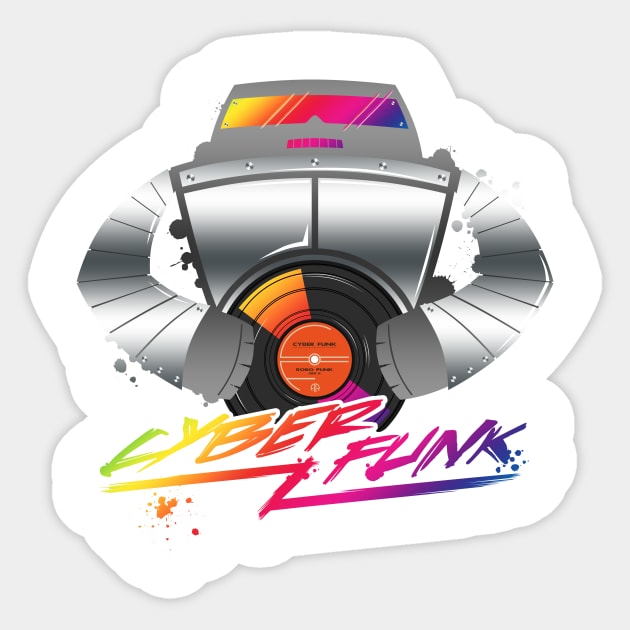 Cyber Funk B Sticker by AngoldArts